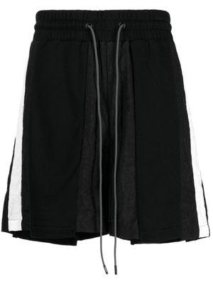 Mostly Heard Rarely Seen short de sport en coton à rayures - Noir