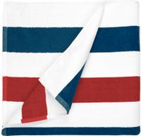 The One Towelling Strandhanddoek 90 x 190 cm Stripe Navy blue/red - thumbnail