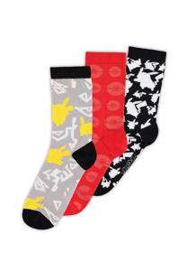 Pokemon Socks 3-Pack Crew 39-42