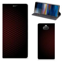 Sony Xperia 10 Plus | Hoesje met Magneet | Geruit Rood