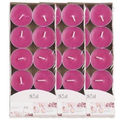 Arti Casa Geurtheelichtjes - 30x stuks - roos - roze - was/paraffine - 3,5 uur