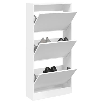 VidaXL Schoenenkast 60x21x125,5 cm bewerkt hout wit