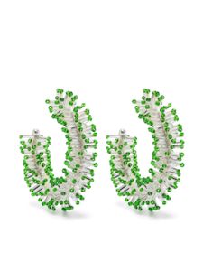 ISABEL MARANT boucles d'oreilles serties de pierres - Vert