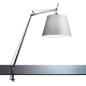 Artemide Tolomeo Mega klemlamp retrofit met dimmer 36cm grijs satijn