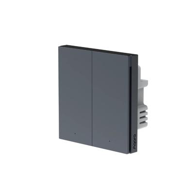 Aqara Smart Wall Switch H1 - geen neutrale draad - dubbele schakelaar - grijs