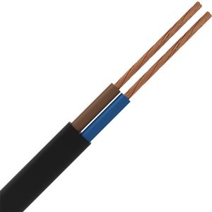 VMVL Kabel - Stroomkabel - 2x0.75mm - 2 Aderig - 50 Meter - H03VV-F - Zwart