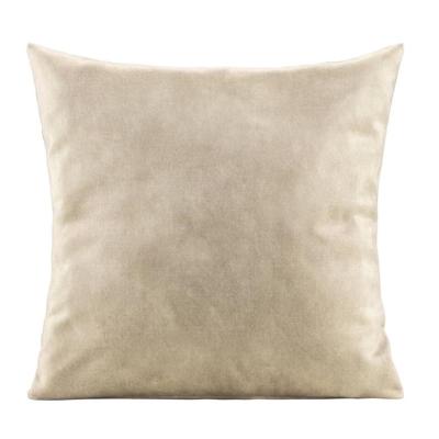 2e Halve Prijs Leen Bakker - Sierkussen Mathis - 45x45 Cm - Polyester/Velvet - Beige - 10x45x45 Cm