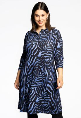 Yoek Dress A-line strass KAMEO | Blauw | Maat 42/44