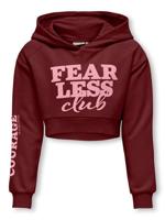 Kids ONLY winter hoodie meisjes - rood - KogDiana - cropped fit