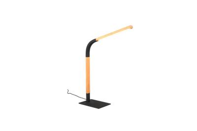Trio Flexibele tafellampNorris zwart met hout - 545210132