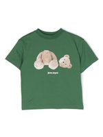 Palm Angels Kids t-shirt en coton à imprimé ourson - Vert