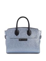 Giuseppe Zanotti sac cabas en cuir à design métallisé - Bleu