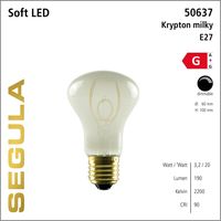 LED lamp melkglas 3,2W 190 Lumen 2200K E27 krypton vorm dimbaar Segula LED lamp melkglas 3,2W 190 Lumen 2200K E27 krypton vorm dimbaar Segula