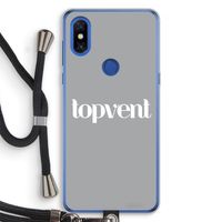 Topvent Grijs Wit: Xiaomi Mi Mix 3 Transparant Hoesje met koord