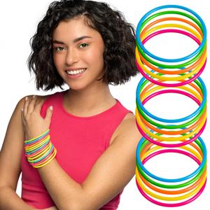 Verkleed armbandjes - neon -  15x stuks - foute party - 80's - Carnaval