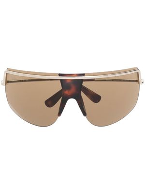Max Mara Eyewear lunettes de soleil à monture oversize - Marron
