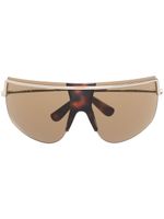 Max Mara Eyewear lunettes de soleil à monture oversize - Marron