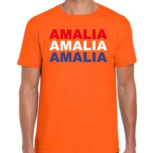 Amalia t-shirt oranje voor heren - Koningsdag shirts