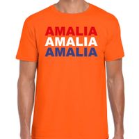 Amalia t-shirt oranje voor heren - Koningsdag shirts - thumbnail