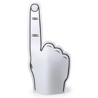 Foam Hand met Wijzende Vinger - Wit - 25 x 50 cm - Schuimrubber - Supportershand