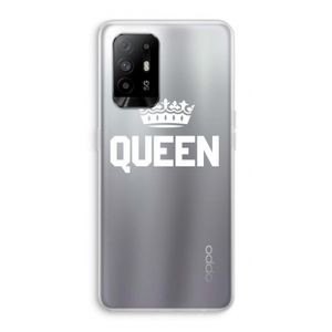 Queen zwart: Oppo A94 5G Transparant Hoesje