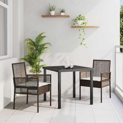 Tuinstoel 2 pcs Bruin 53 x 60 x 85cm poly rattan