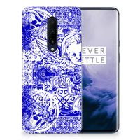 Silicone Back Case OnePlus 7 Pro Angel Skull Blauw - thumbnail