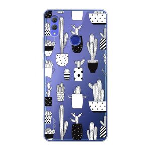 Cactusmotief: Honor Note 10 Transparant Hoesje