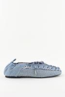 Ganni ballerina&apos;s S2913 faded denim