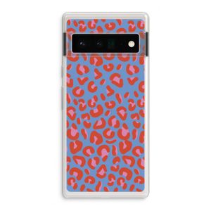Leopard blue: Google Pixel 6 Pro Transparant Hoesje