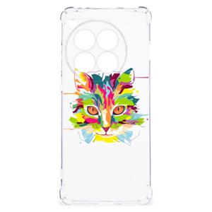 OnePlus 12 Stevig Bumper Hoesje Cat Color