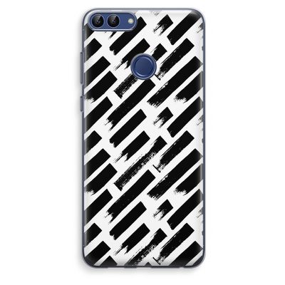 Zwarte vegen: Huawei P Smart (2018) Transparant Hoesje