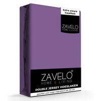 Zavelo Double Jersey Hoeslaken Paars-2-persoons (140x200 cm) - thumbnail