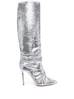 Casadei bottines brodées de sequins - Gris