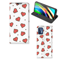 Motorola Moto G9 Plus Hoesje met Magneet Hearts - thumbnail