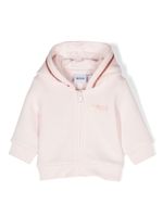 BOSS Kidswear hoodie zippé à logo imprimé - Rose