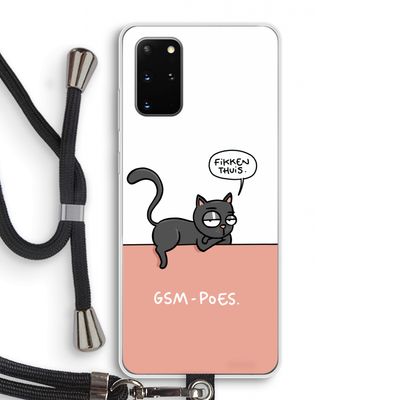 GSM poes: Samsung Galaxy S20 Plus Transparant Hoesje met koord