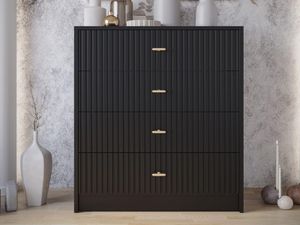 Dressoir RYFOKO 4 lades zwart