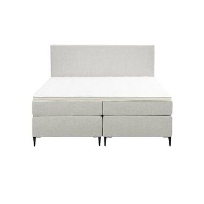 Boxspring Liv egaal - ecru - 160x200 cm - slanke poot - Leen Bakker