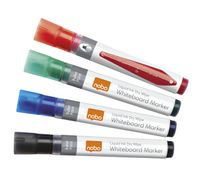 Viltstift Nobo whiteboard Liquid ink drymarker rond assorti 3mm 4st