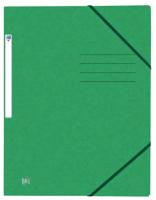 Elastomap oxford top file a4 3 kleppen 390gr groen | 10 stuks
