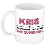 Kris cadeau mok - Woman Myth Supergirl - naam koffiemok - 300 ml - collega - moederdag