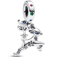 Pandora 792826C01 Hangbedel Magical Christmas Reindeer zilver-kleursteen