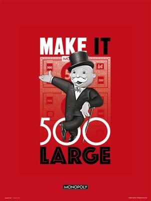 Kunstdruk Monopoly Make It 500 Large 30x40cm