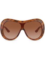 Dolce & Gabbana Eyewear lunettes de soleil DNA à monture oversize - Marron - thumbnail