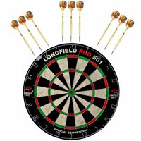 Dartbord set compleet van 45.5 cm met 9x Bulls dartpijlen van 23 gram