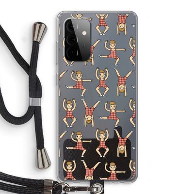 Gymboys: Samsung Galaxy A72 5G Transparant Hoesje met koord