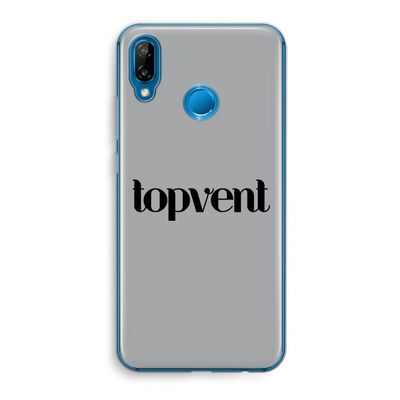 Topvent Grijs Zwart: Huawei P20 Lite Transparant Hoesje