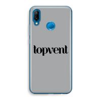 Topvent Grijs Zwart: Huawei P20 Lite Transparant Hoesje