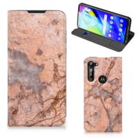 Motorola Moto G8 Power | Standcase | Marmer Oranje